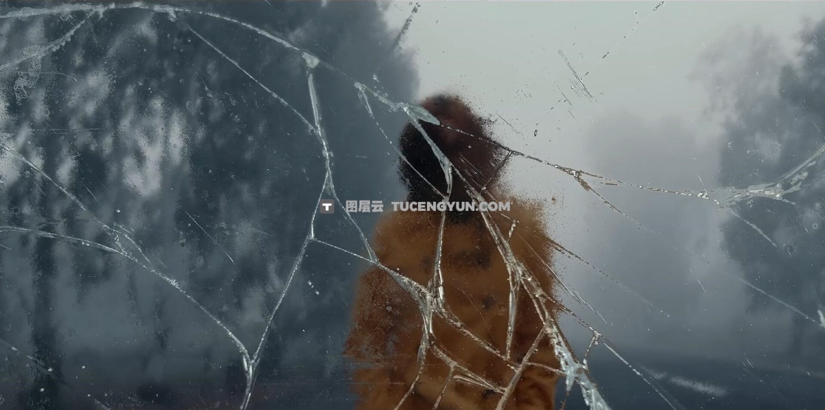 MotionVFX — mStyle Broken Glass 28个史诗级电影美学玻璃爆炸破碎裂缝转场文字排版叠加效果FCPX插件+LUT调色预设（12588）图层云