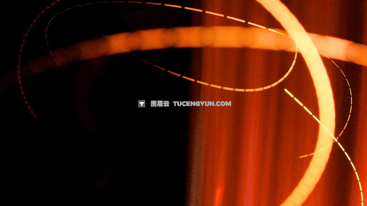 14个复古胶片闪烁机械美学线条叠加转场过渡视频素材+音效（12589）图层云