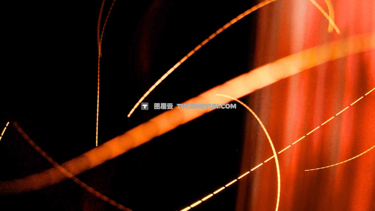 14个复古胶片闪烁机械美学线条叠加转场过渡视频素材+音效（12589）图层云