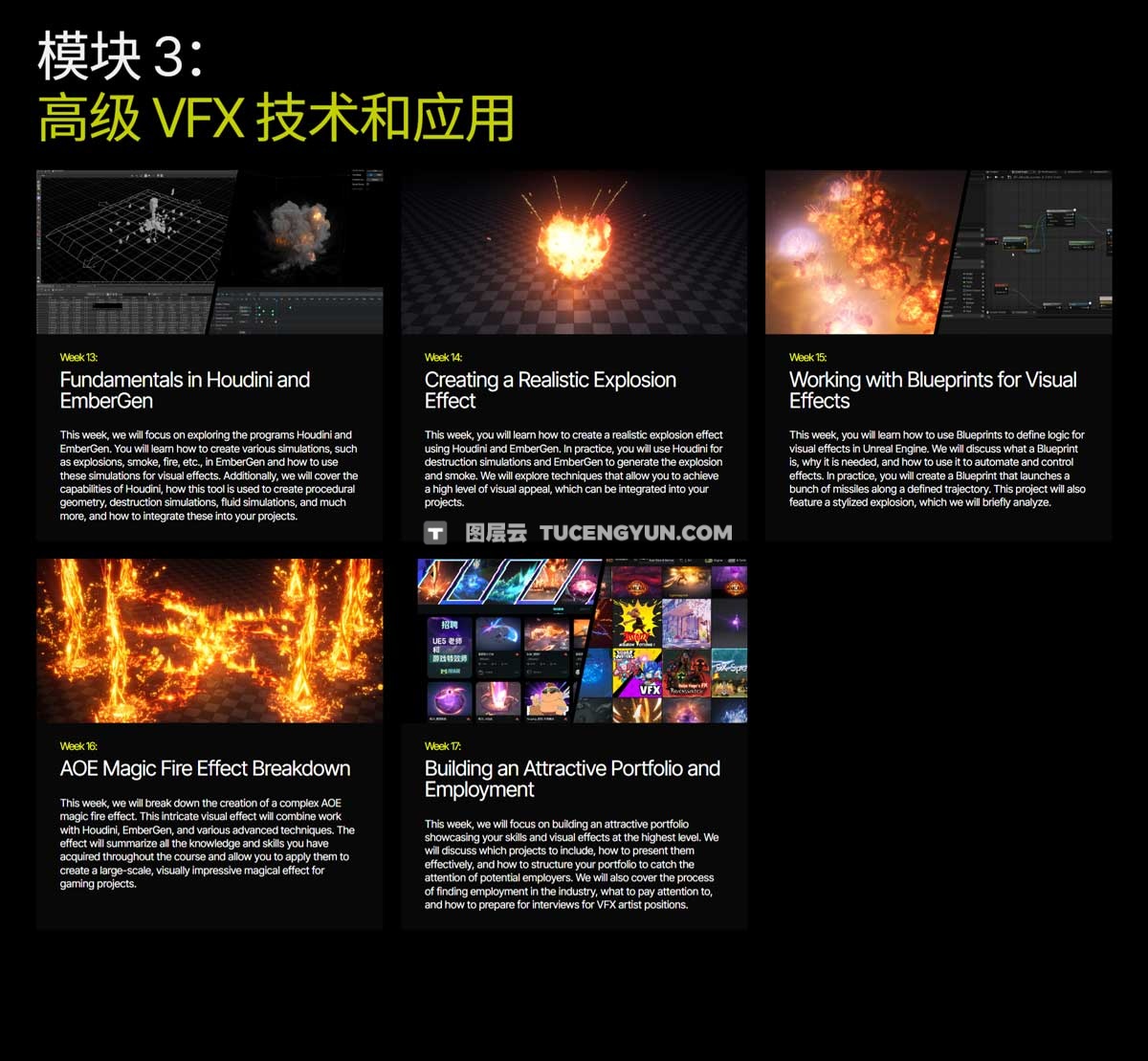 大师课程：从初级到专业终极游戏视觉VFX特效掌握视频课程+项目文件 中/英文字幕（12579）图层云