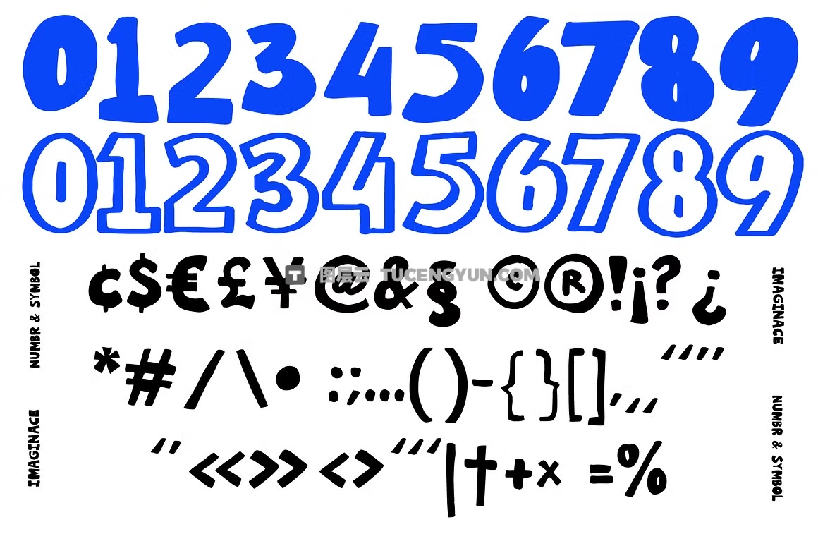 英文字体：大胆新趋势混乱俏皮凌乱手绘怪异短片封面海报包装设计字体 Imaginice – Raw Playful Family Font（12615）图层云