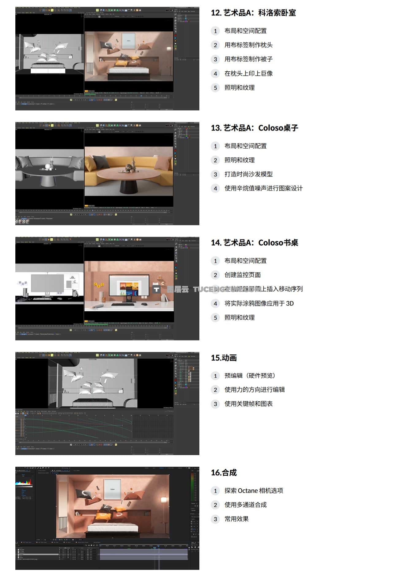 大师课程：全新潮流商业电影裸眼3D动态图形设计创作C4D视频课程+项目文件 中文字幕（12636）图层云