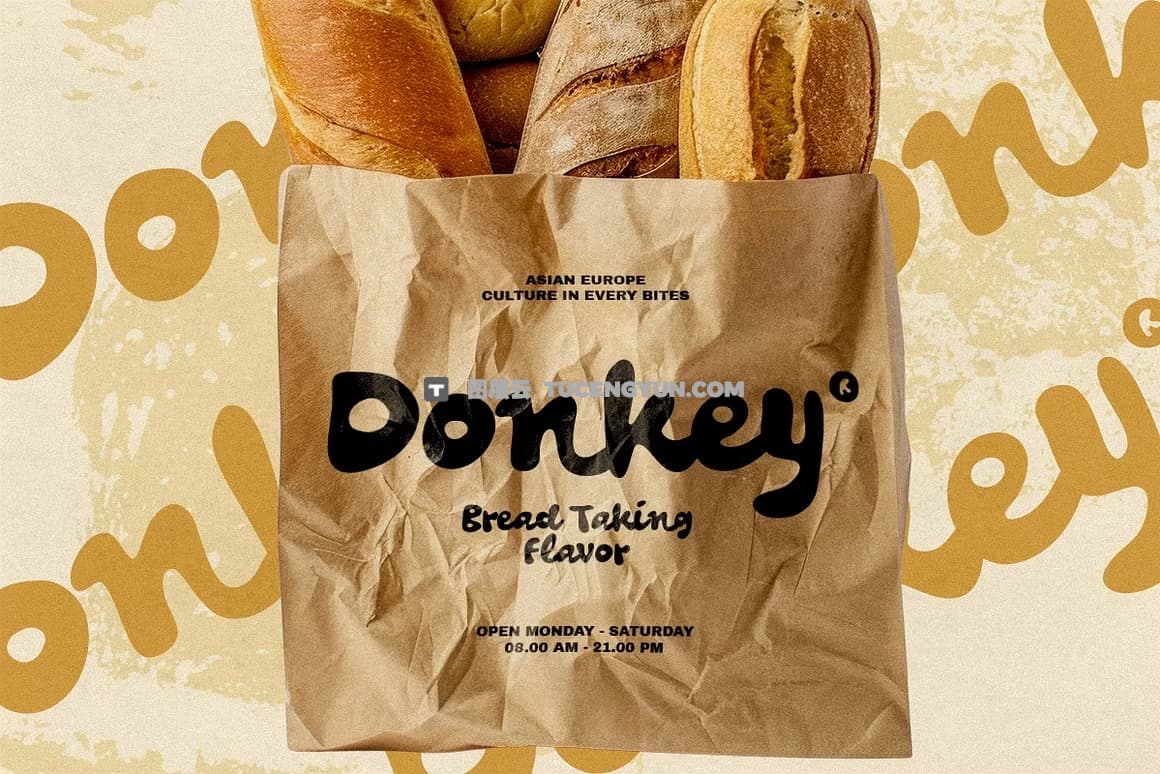 英文字体：复古Y2K时髦大胆现代趣味美学logo标题排版无衬线装饰封面海报设计字体 Youth Brain – Groovy Bold Font（12680）图层云