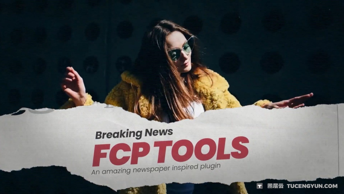 FCPX插件：32个经典报纸撕裂财经历史纪录片栏目包装元素文字标题字幕动画预设（12806）图层云