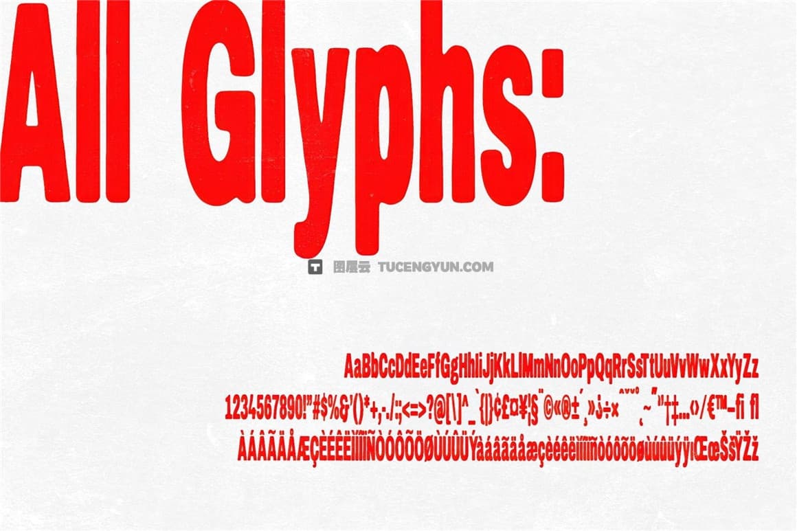 英文字体：复古野兽派摇滚压缩工业风粗糙边缘logo标题排版封面海报无衬线字体 Rawner — Condensed Display Font（12828）图层云