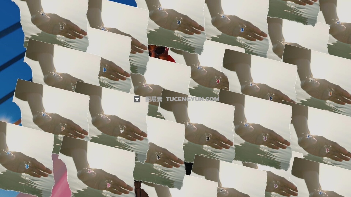 FCPX插件：20个趣味创意画面堆叠撕纸拼贴效果无缝转场过渡（12846）图层云
