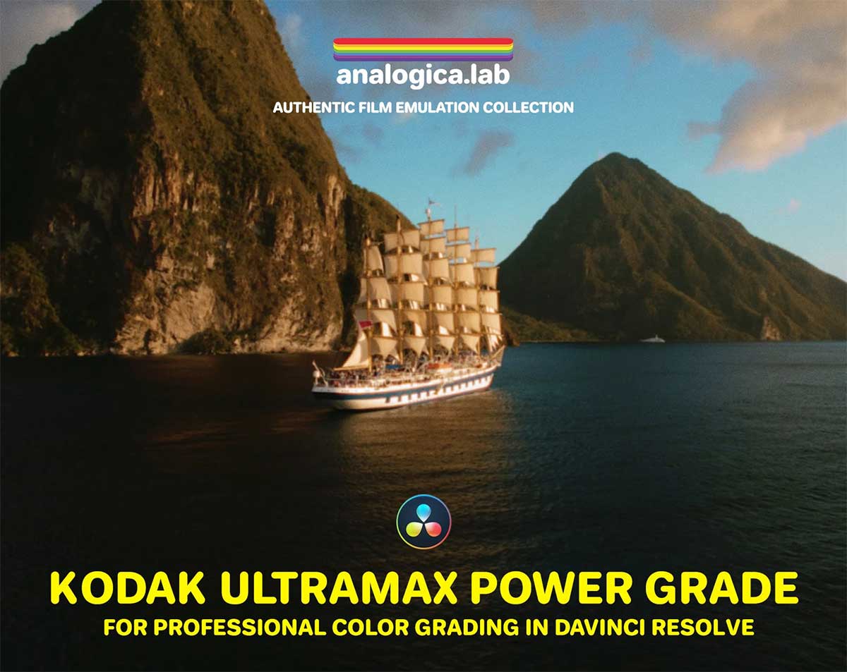 复古柯达KODAK ULTRAMAX 35MM胶片模拟电影美学色彩分级LUT+达芬奇调色节点 Analogica Lab 35MM KODAK ULTRAMAX Power Grade（12870）图层云