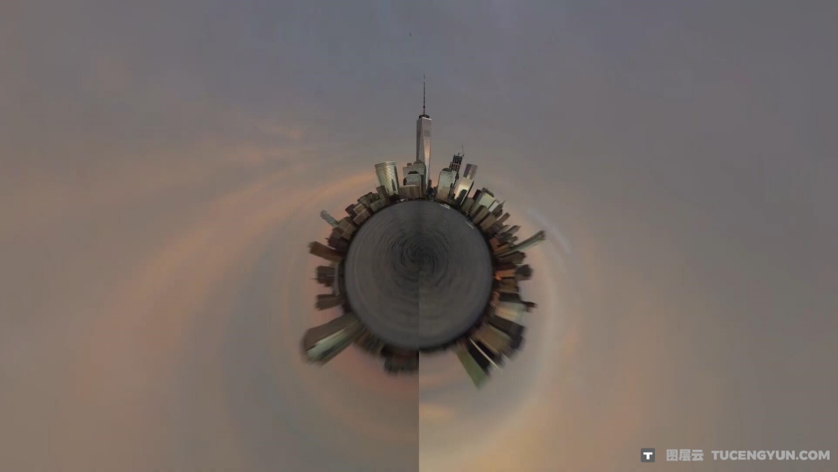 FCPX插件：创意Vlog旅拍360全景运动相机视角小星球视觉效果插件（12638）图层云