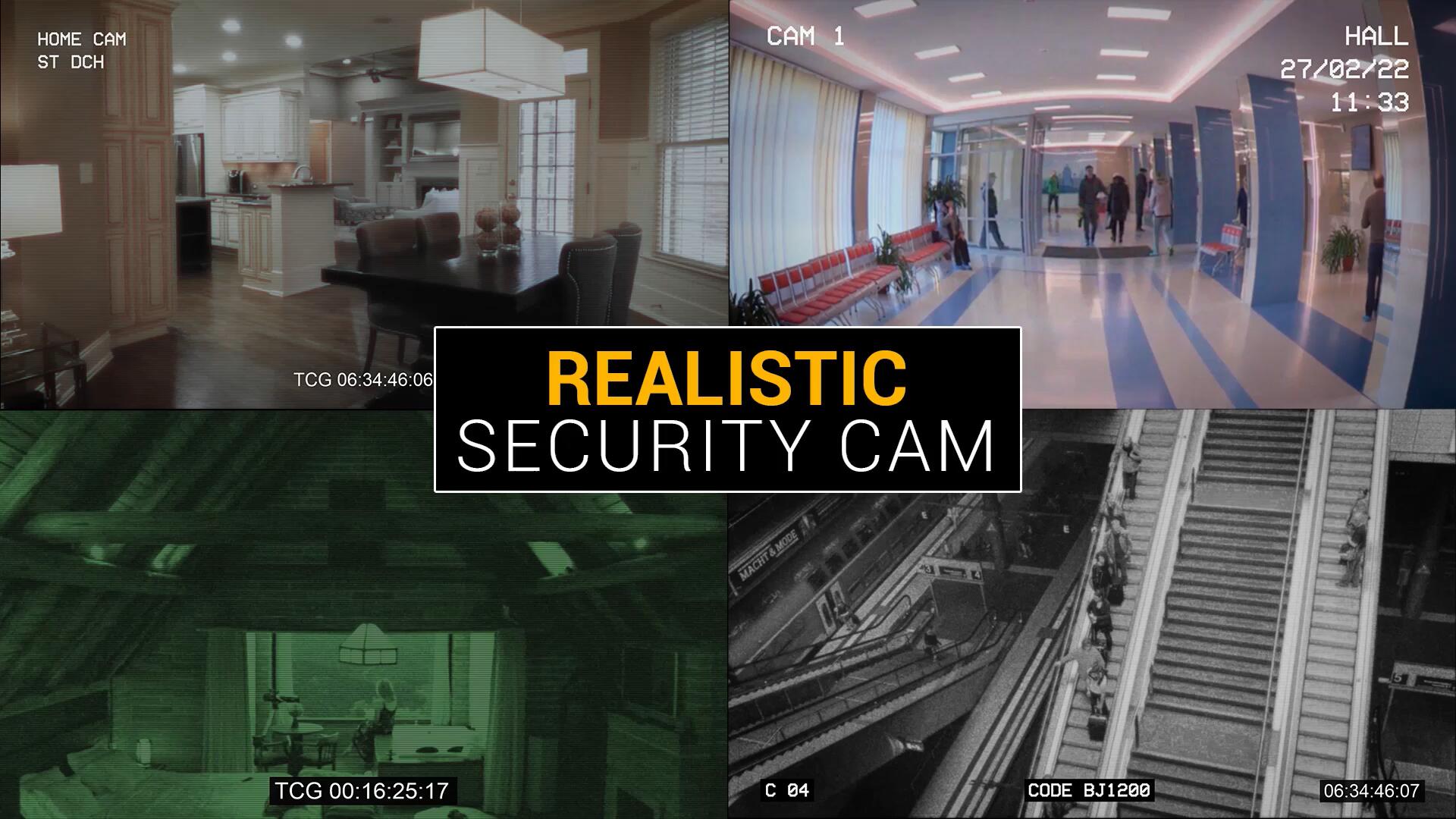 FCPX插件：8种逼真犯罪监控夜视闭路电视安全摄像头叠加视觉效果（12906）