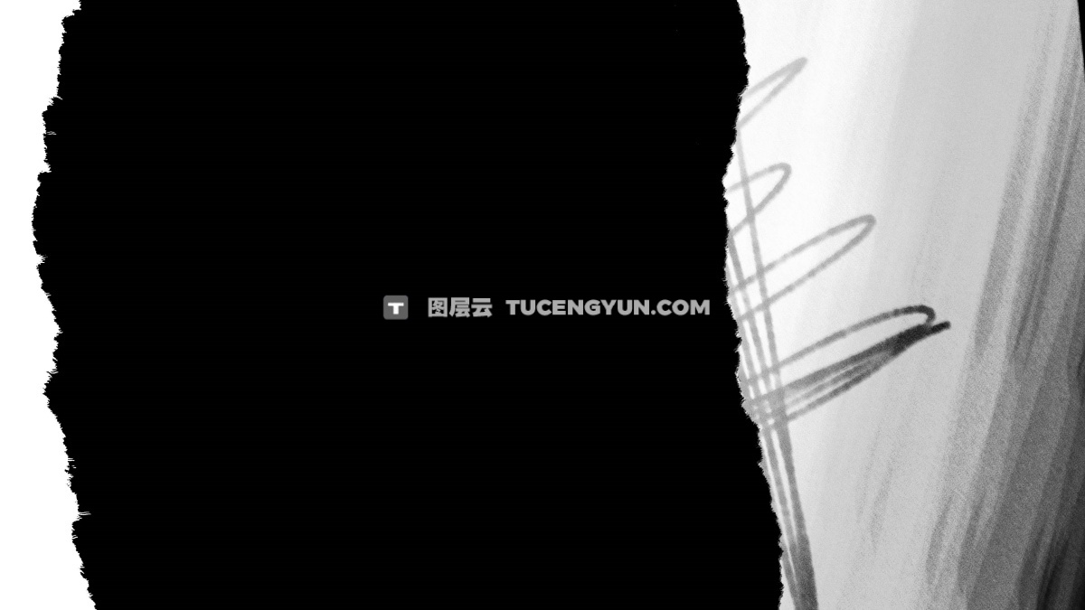 22个黑白色调做旧拼贴撕纸折纸效果拖放定格动画背景转场过渡视频素材包 Paper Tearing Effect Overlay（12913）图层云