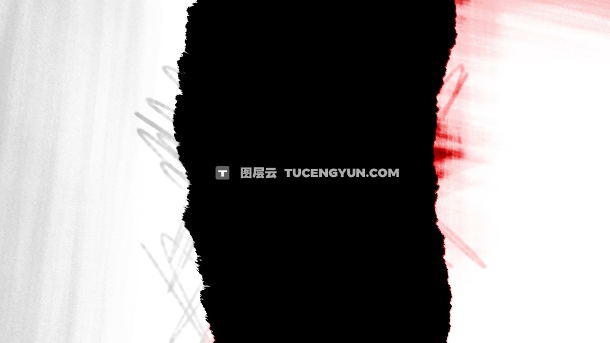 22个黑白色调做旧拼贴撕纸折纸效果拖放定格动画背景转场过渡视频素材包 Paper Tearing Effect Overlay（12913）图层云