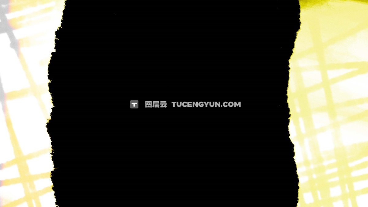 22个黑白色调做旧拼贴撕纸折纸效果拖放定格动画背景转场过渡视频素材包 Paper Tearing Effect Overlay（12913）图层云