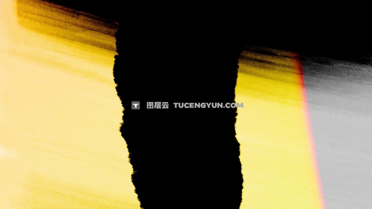 22个黑白色调做旧拼贴撕纸折纸效果拖放定格动画背景转场过渡视频素材包 Paper Tearing Effect Overlay（12913）图层云