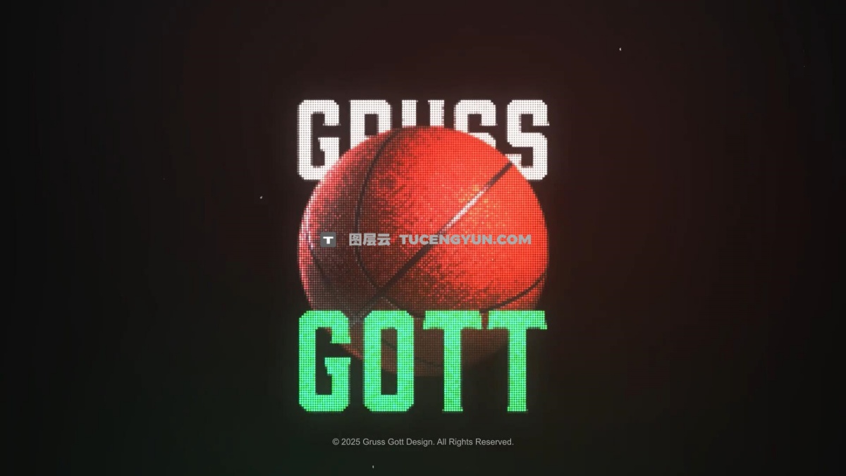 复古LED显示屏美学像素故障闪烁仿真模拟视觉纹理文本标题LOGO一键式风格化AE/PR模板（12916）图层云