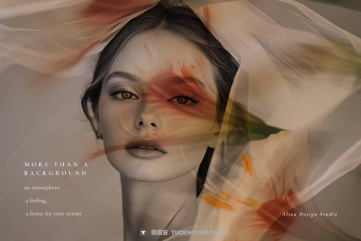 45个梦幻朦胧模糊优雅情绪温柔花朵花卉渐变JPG背景图片套装 Aesthetic Blurry Floral Backgrounds（12918）图层云