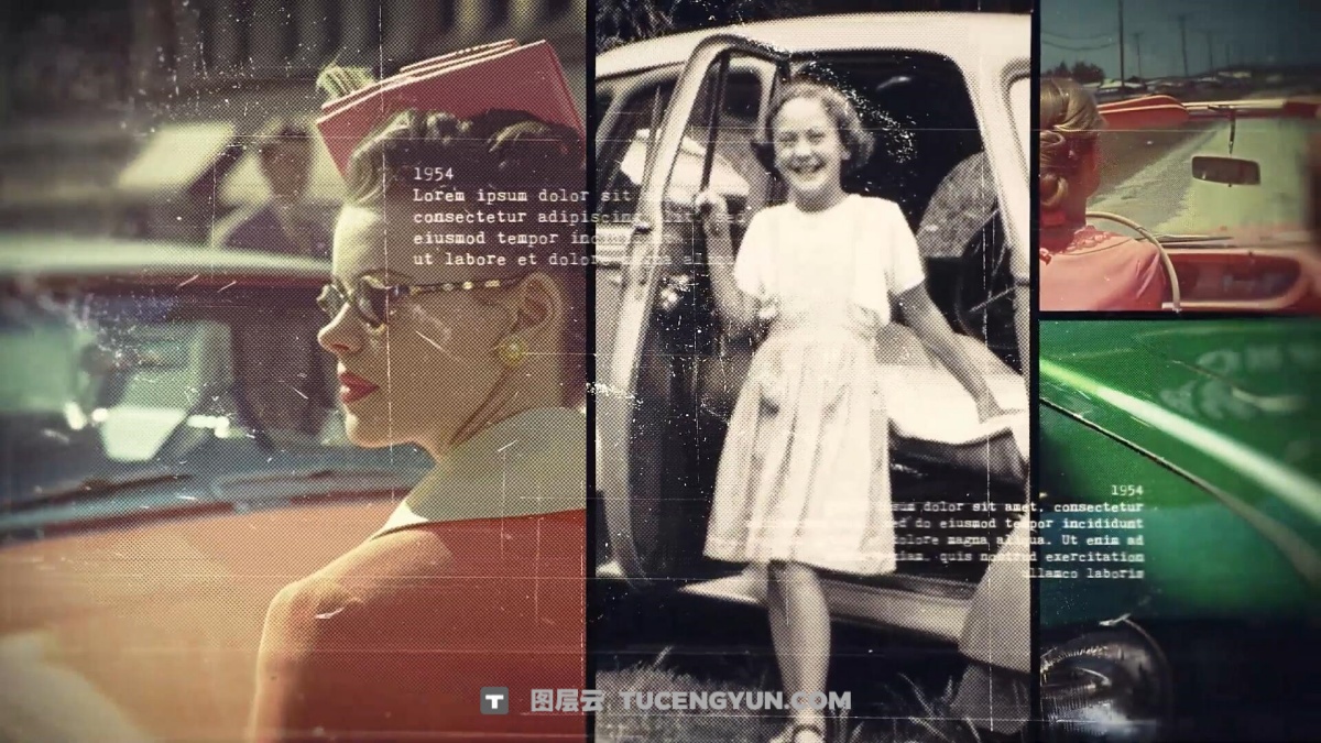 AE模板：全新纪实风格人物传记/财经/历史纪录片照片相册动画模板（12918）图层云