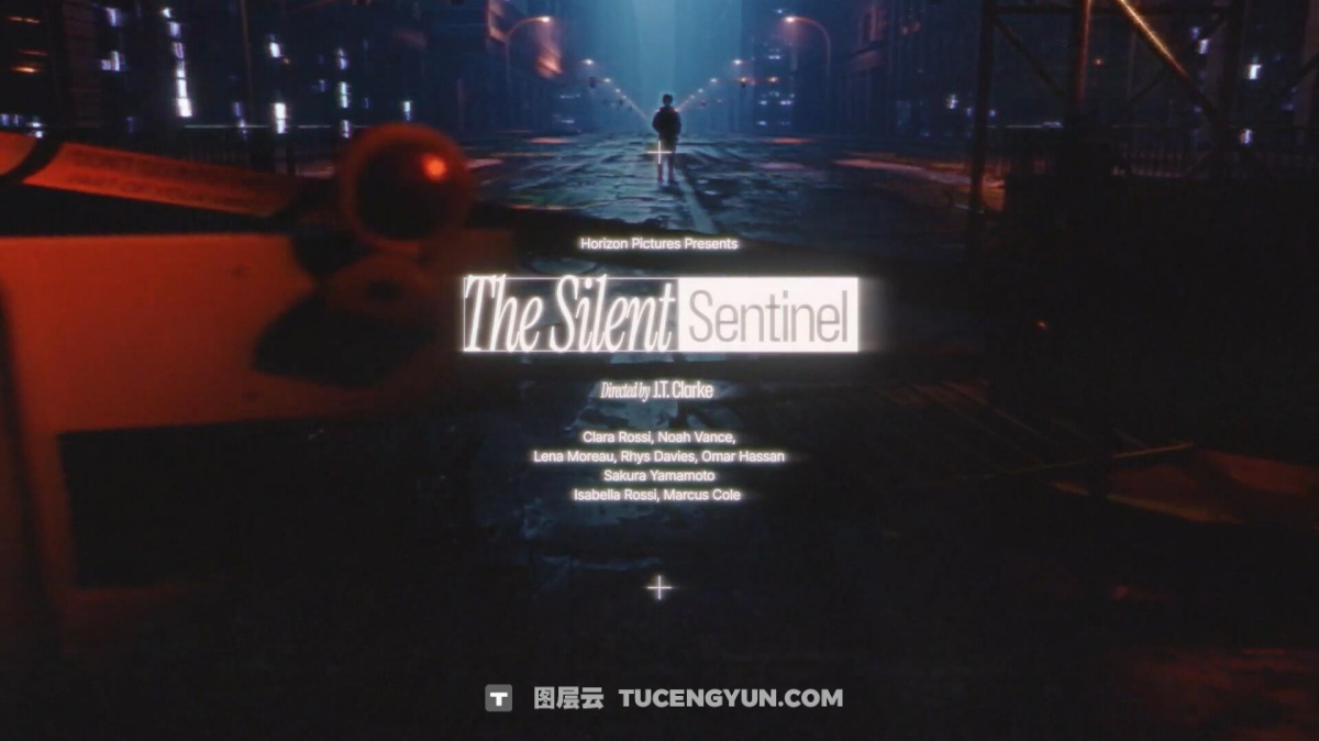 复古CRT电影美学故事感创意动态视觉海报封面标题动画AE模板（12920）图层云