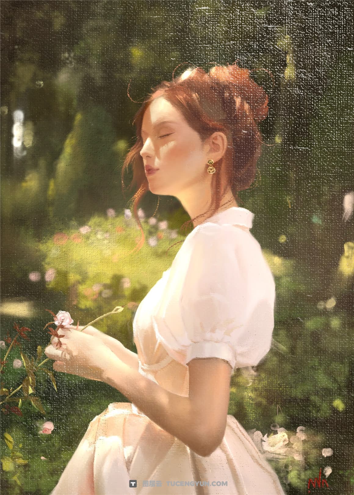 40个韩系风格油画混合干湿粗肌理感绘画Procreate笔刷画布背景纹理预设套装 Ultimate Oil Brush Set for Procreate（12946）图层云