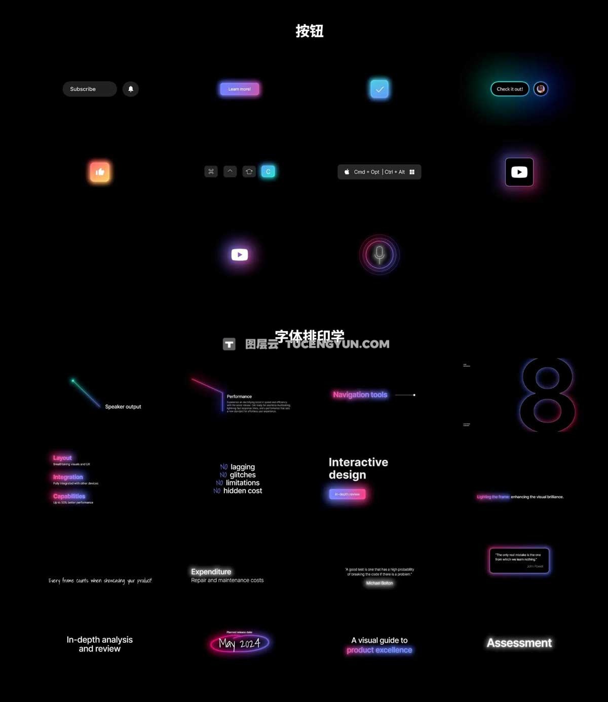 FCPX插件：80种苹果发布会风格科技数码测评频道视频博客文字标题、排版、转场、背景视觉动画 MotionVFX — mReview（11909）图层云