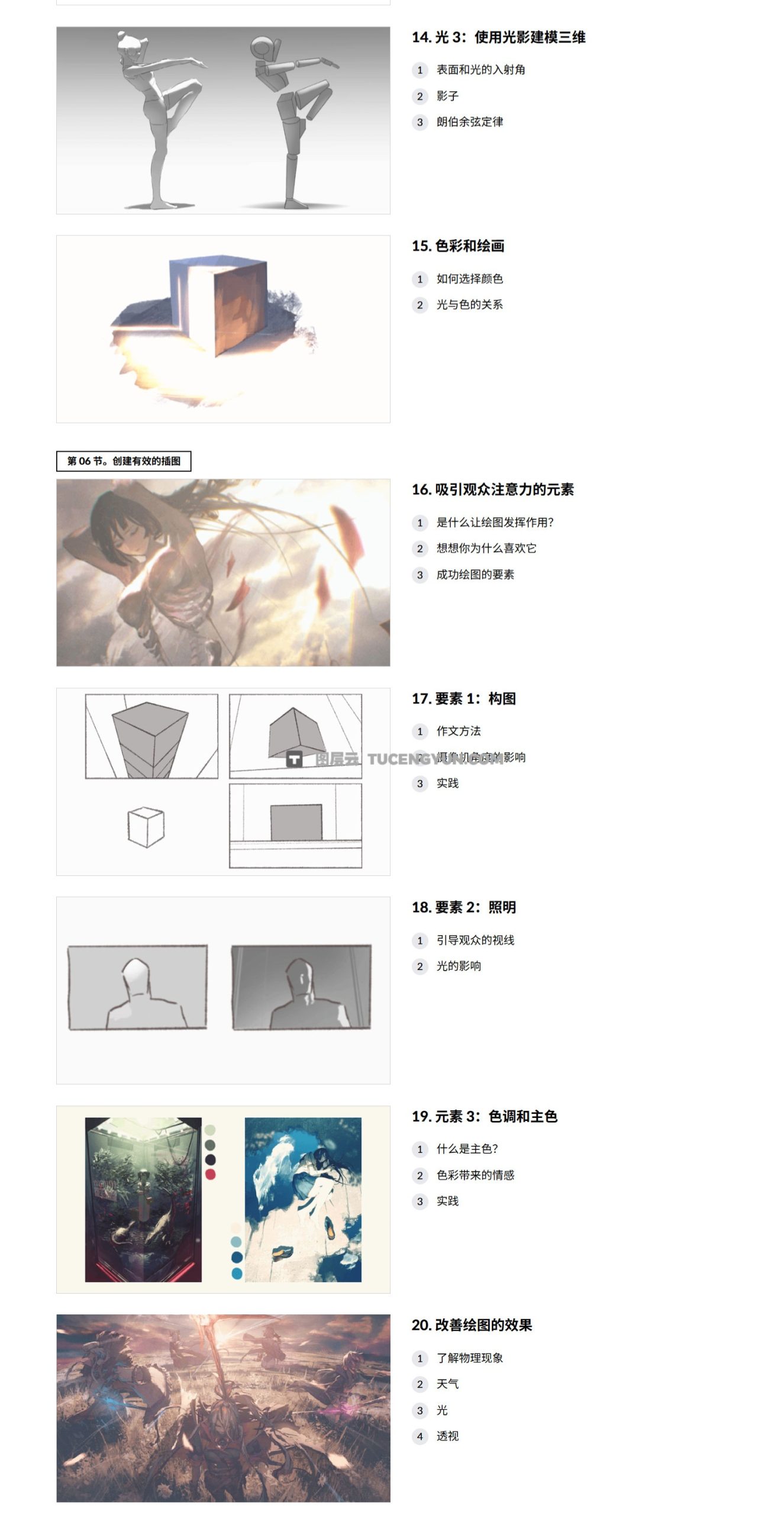 大师课程：掌握Procreate人物故事插画基础进阶视频课程 中文字幕（13050）图层云