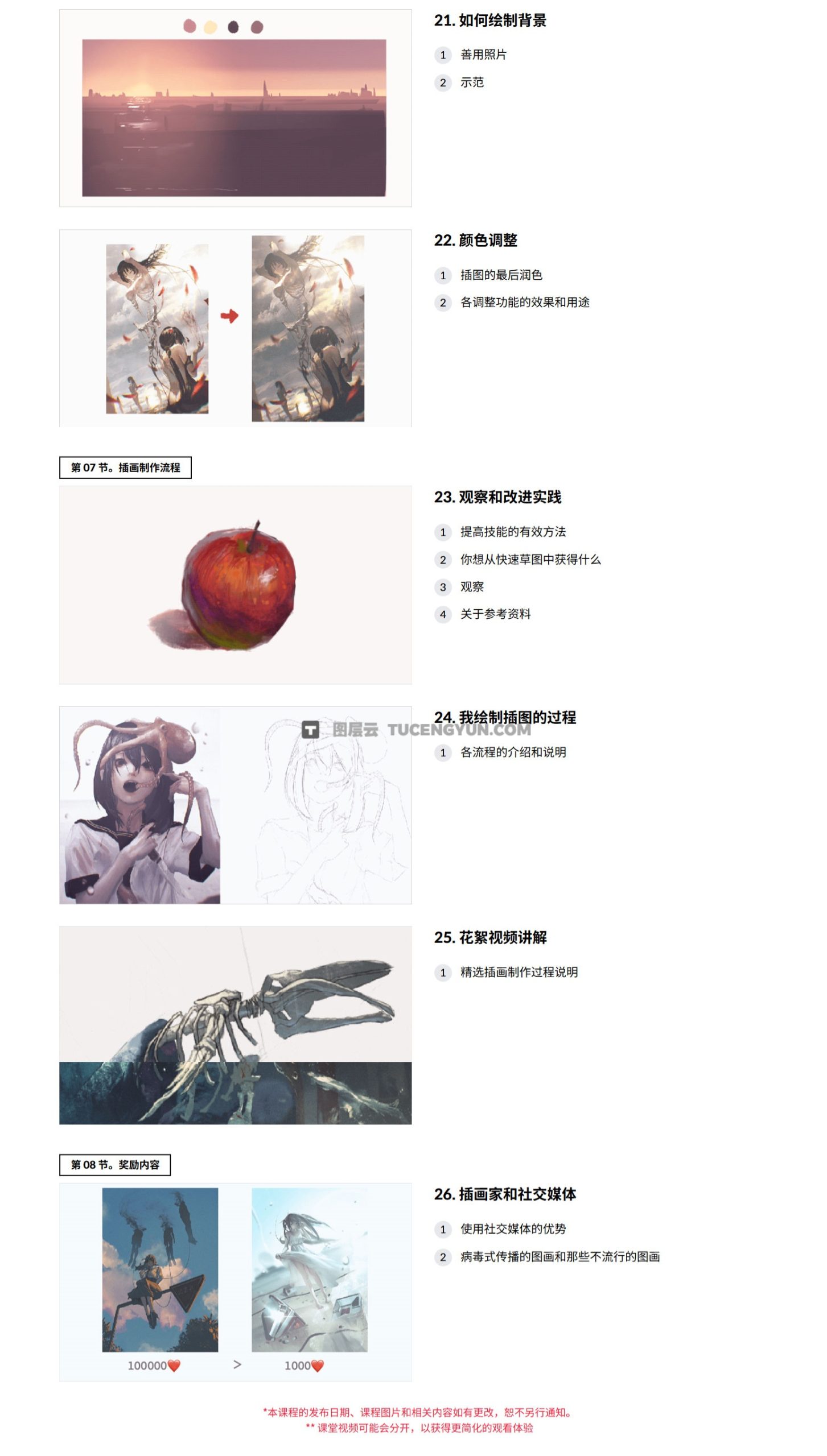 大师课程：掌握Procreate人物故事插画基础进阶视频课程 中文字幕（13050）图层云