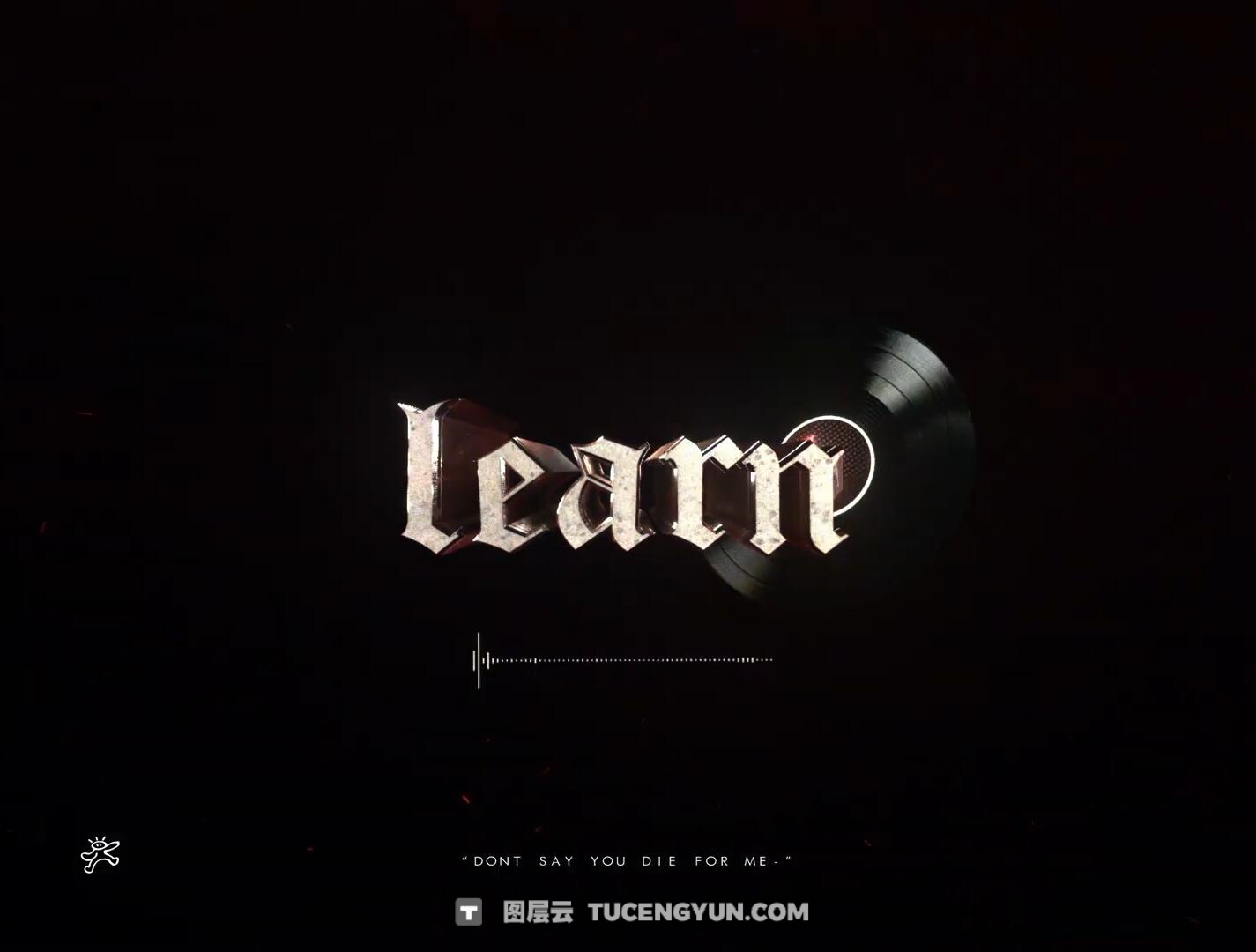 嘻哈朋克风格酸性金属镀铬音乐MV短片剪辑3D字母标题动画AE+Blender项目文件 4pm’s Title Card Pack（13052）图层云