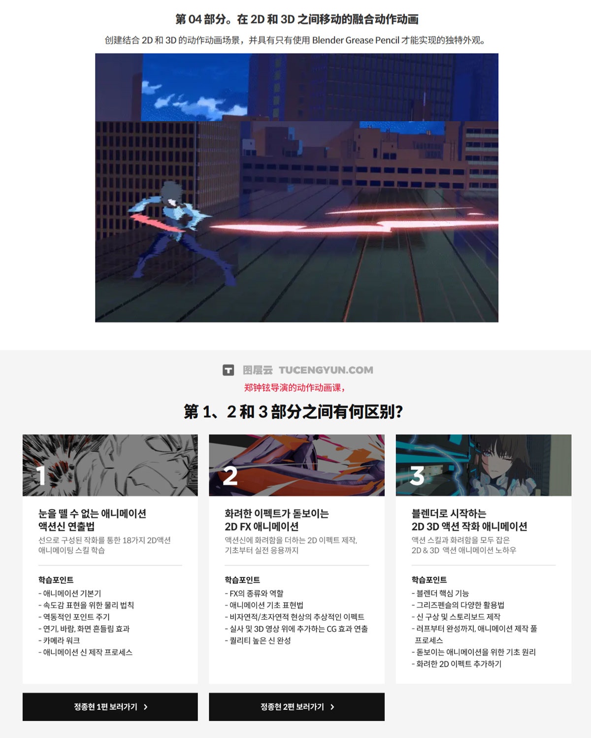 大师课程：掌握Blender制作2D/3D动漫动作动画视频课程 中文字幕（13097）图层云