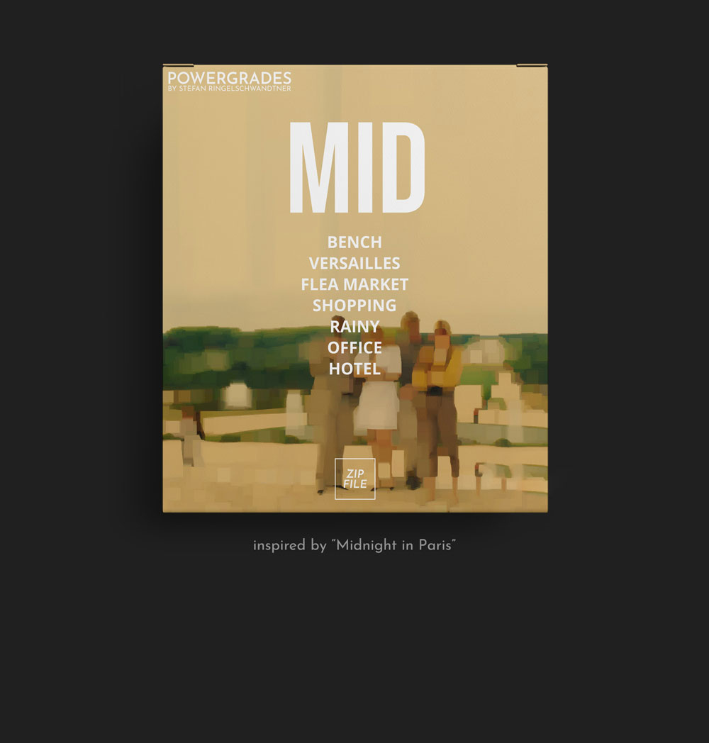 Mononodes《午夜巴黎》电影色调模拟逆向还原达芬奇调色节点 Midnight in Paris reverse engineered PowerGrades（13109）