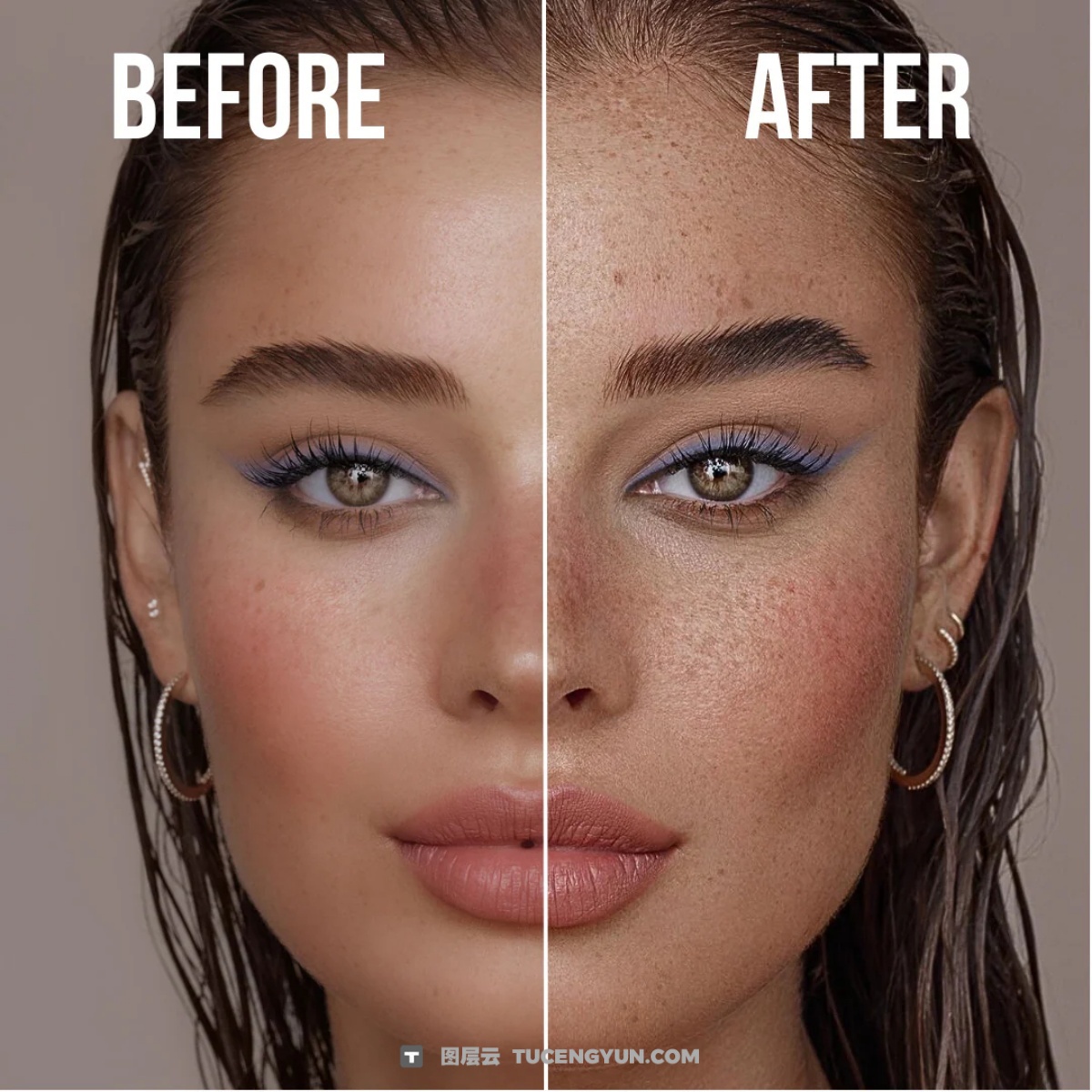 Tamara Williams 超逼真商业修图自然皮肤纹理效果动作 Tamara Williams – Skintexture Photoshop Actions（13120）图层云