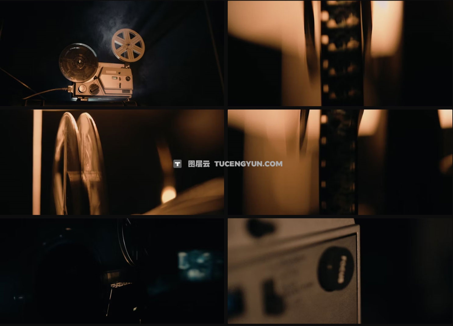 Artlist 31个复古老式放映机播放运行转动短片剪辑磁带转场过渡视频素材（13161）图层云