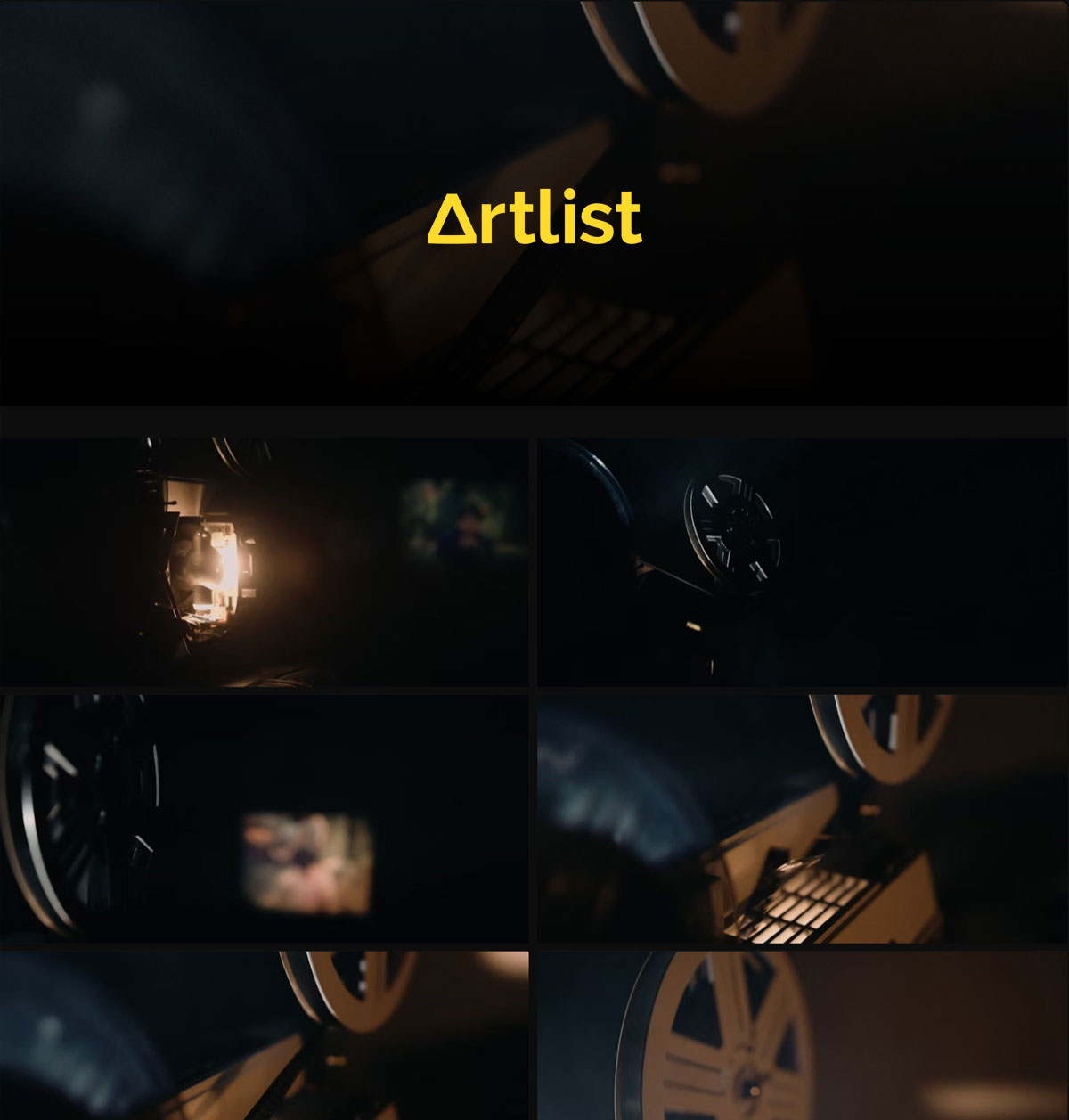 Artlist 31个复古老式放映机播放运行转动短片剪辑磁带转场过渡视频素材（13161）