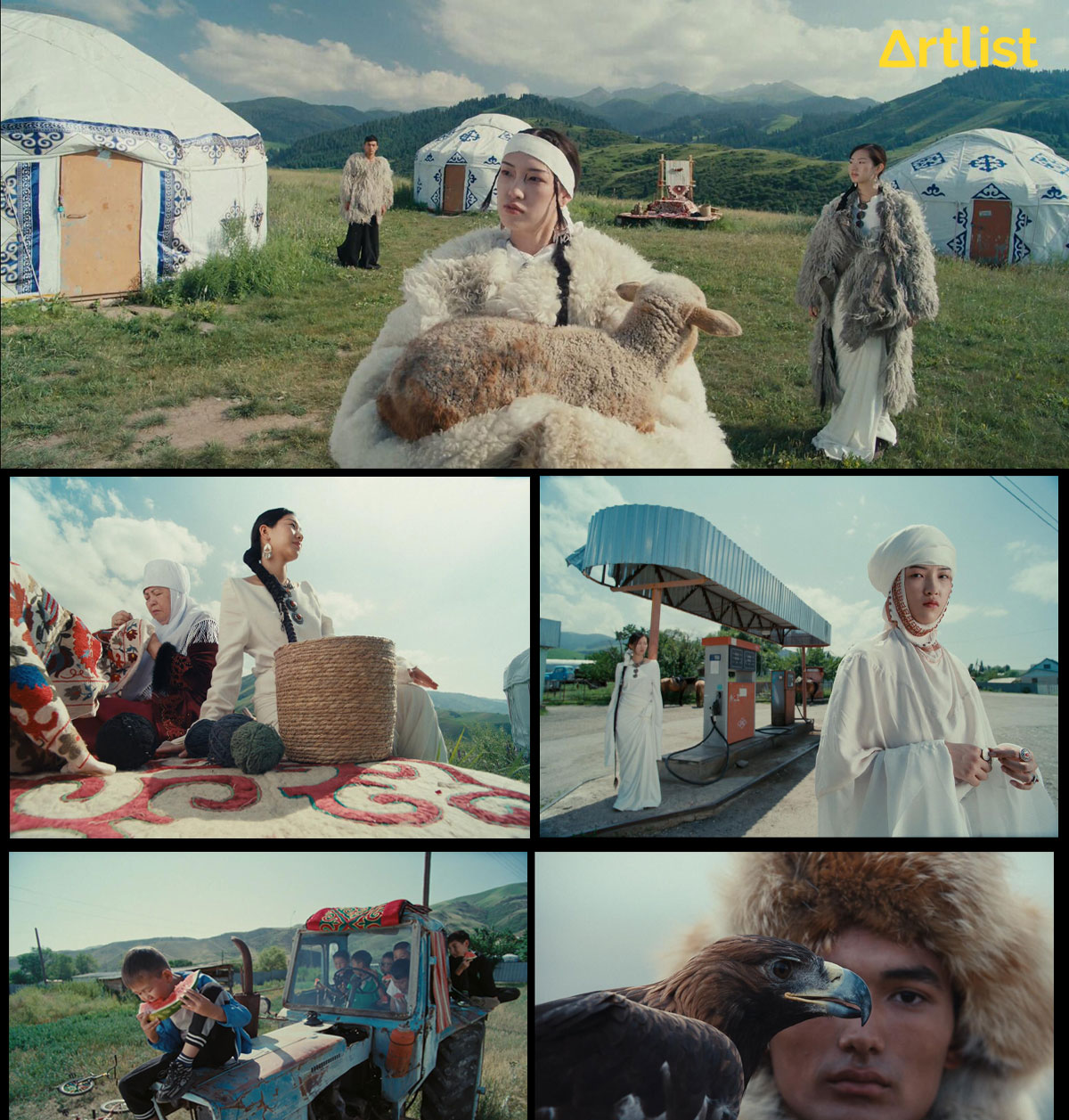 Artlist 热门游牧民族传统服饰商业广告短片ARRI ALEXA LF摄影机原始灰片调色练习LOG实拍4K视频素材（13203）