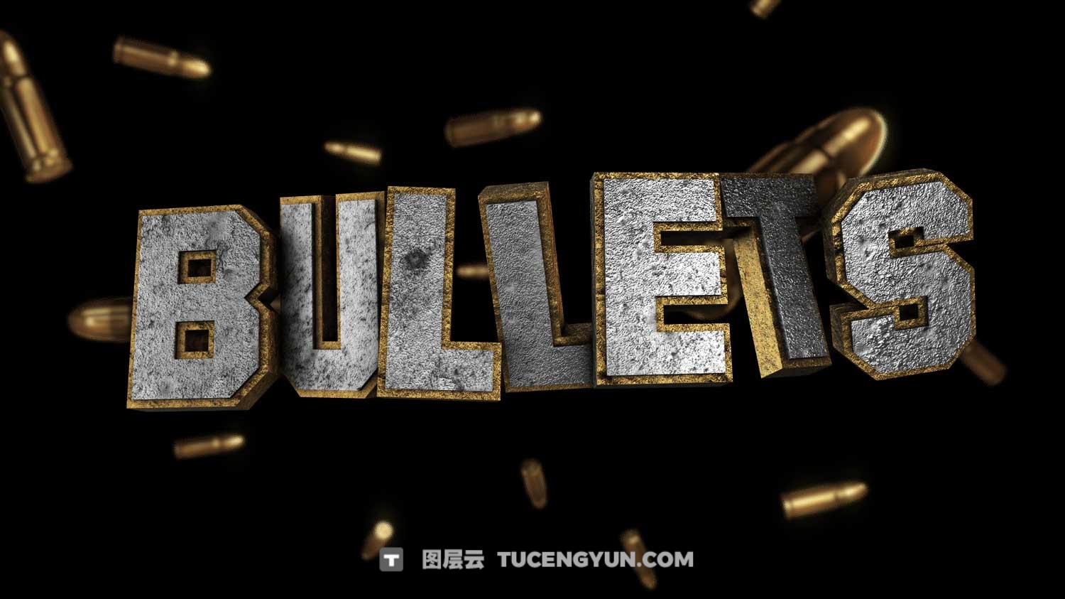 嘻哈朋克风格酸性金属镀铬音乐MV短片剪辑3D字母标题动画AE项目文件+视频教程 ANT6NIO’S 3D TITLE CARD PACK（13210）图层云