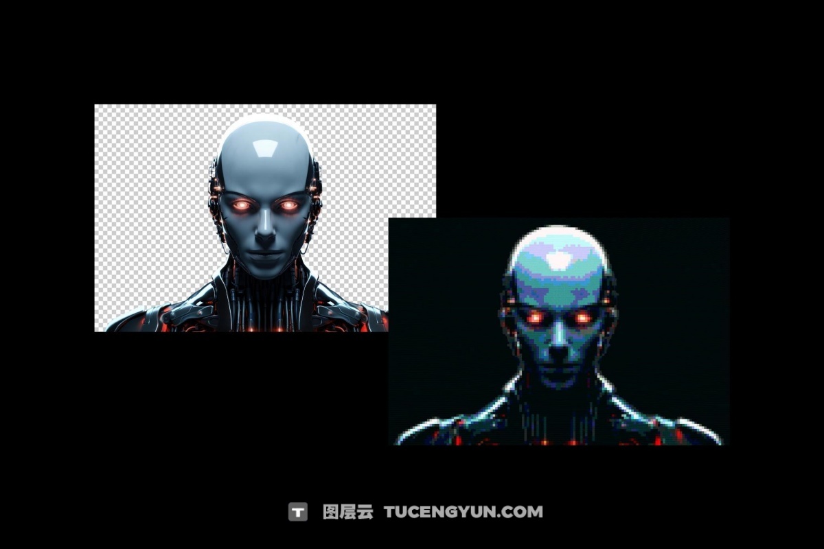 复古8it低像素化位图旧游戏风logo徽标特效PSD样机套装 Old Gaming Console Effect（13219）图层云