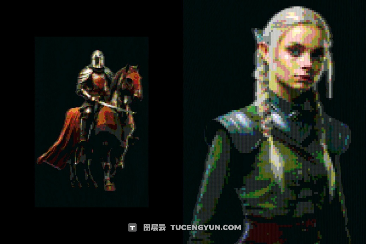 复古8it低像素化位图旧游戏风logo徽标特效PSD样机套装 Old Gaming Console Effect（13219）图层云