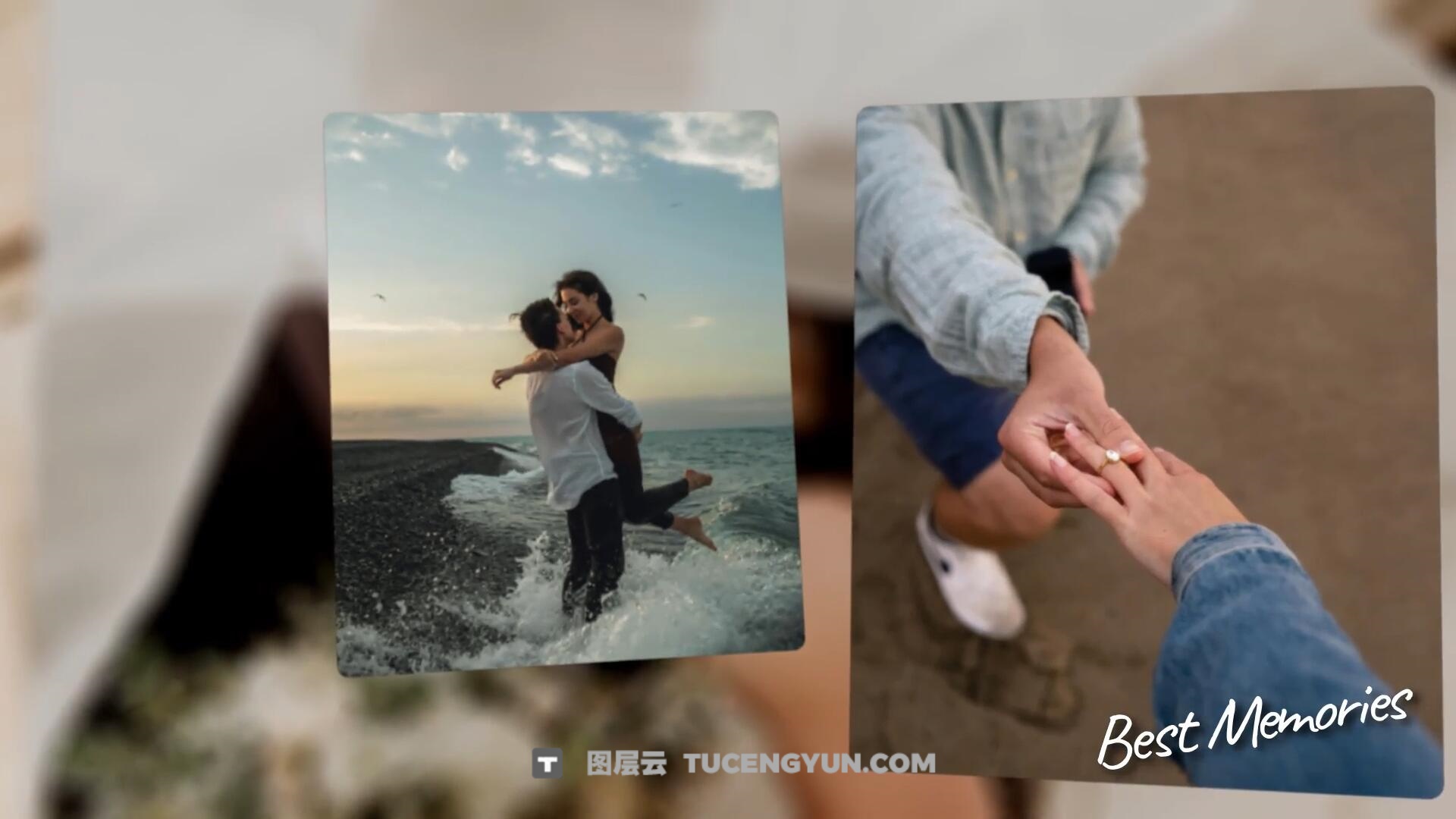 达芬奇模板：浪漫婚礼周年生日派对假期旅行回忆作品集照片相册（13224）图层云