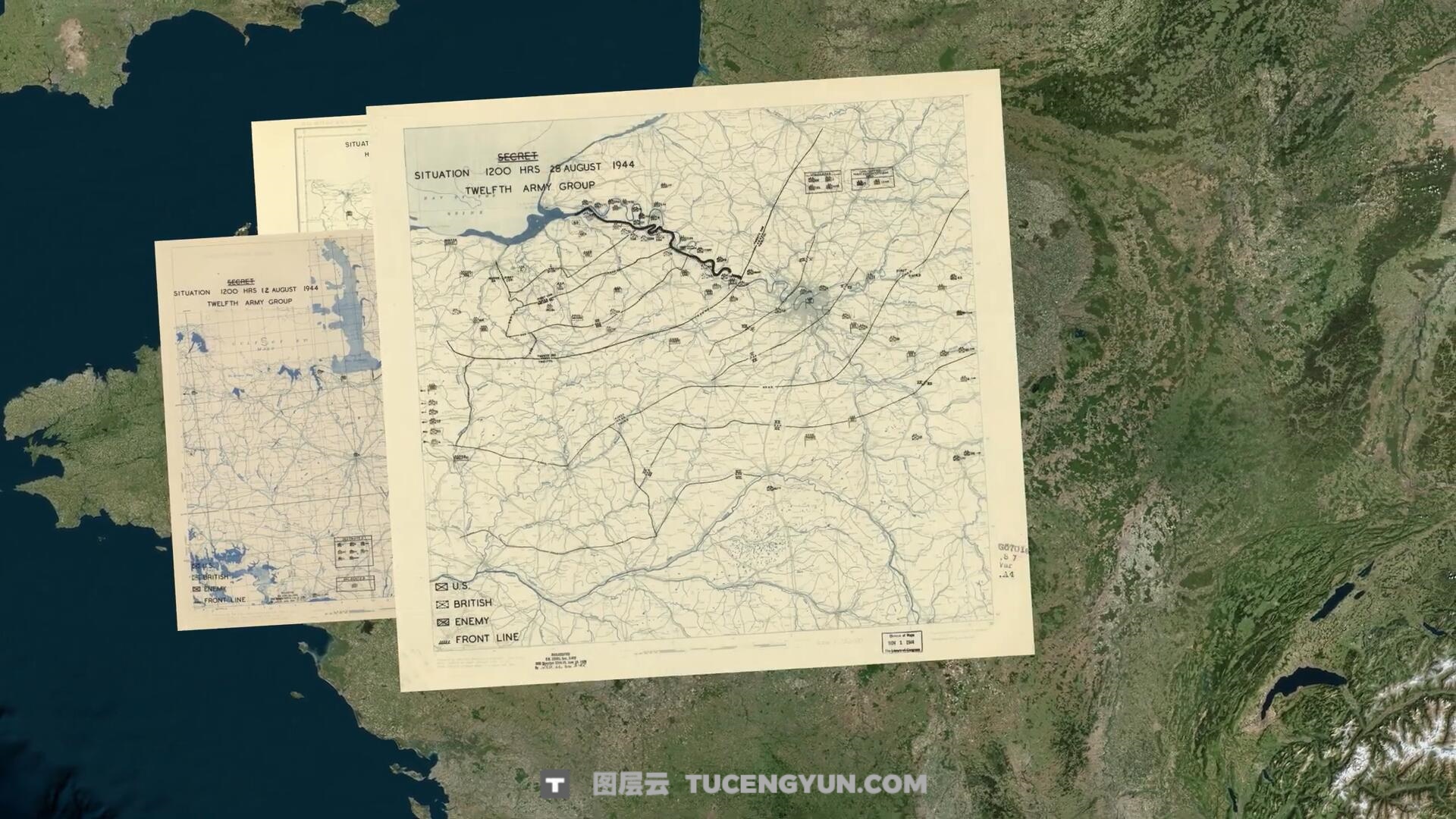 大师课程：热门战争历史VLOG、访谈、纪录片电影地图动画创作AE视频课程 中/英文字幕 Boone Loves Video – GEOlayers 3 WAR!（13225）图层云