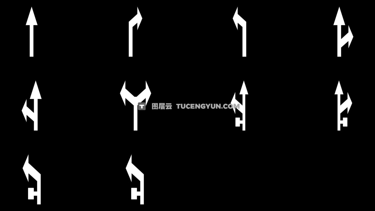 AE模板+PR预设：350组汽车科技感HUD抬头显示UI元素动画（13229）图层云