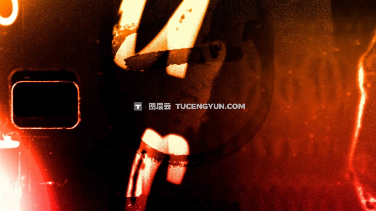 复古美感胶片纹理损坏划痕灰尘磨损叠加层无缝转场过渡+音效素材 GRUNGY Film Damage with SOUND（13256）图层云