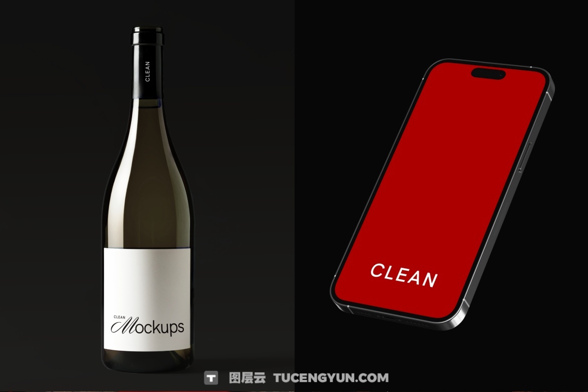19个暗黑优雅现代T恤名片海报帆布袋广告牌手机电脑酒瓶纸杯品牌VI设计展示PSD样机组合 BLACK PACK（13292）图层云