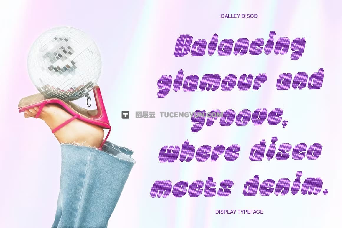 英文字体：复古Y2K像素艺术趣味时髦俏皮海报插画设计字体 Calley Disco（13299）图层云