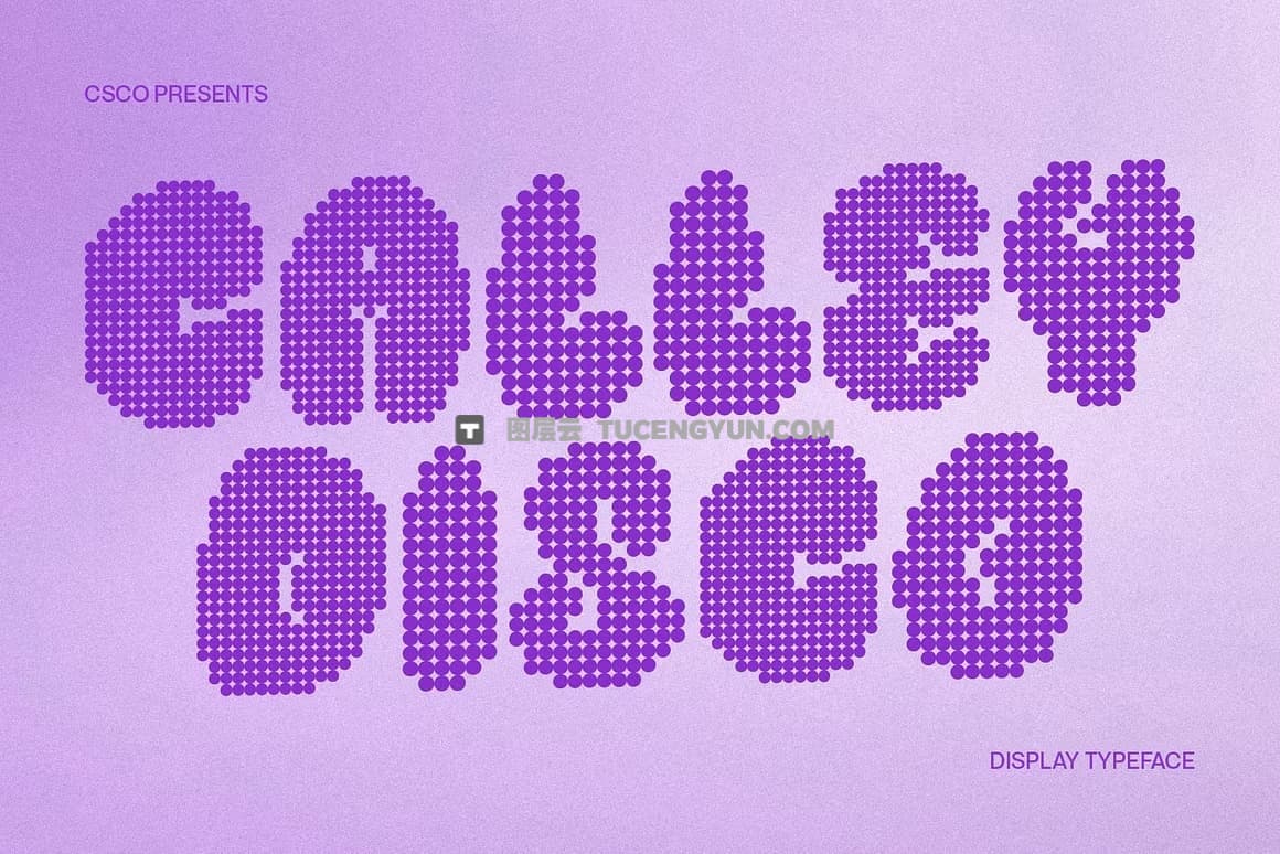 英文字体：复古Y2K像素艺术趣味时髦俏皮海报插画设计字体 Calley Disco（13299）图层云