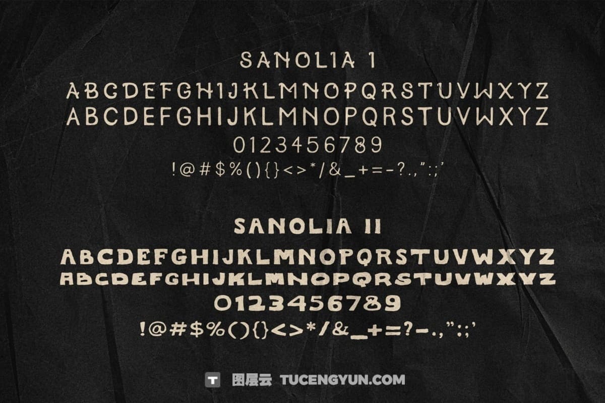 英文字体：复古松散厚实自然真实笔迹墨迹手写pop涂鸦艺术英文logo装饰字体 Sanolia Hand-Drawn Typeface（13302）图层云