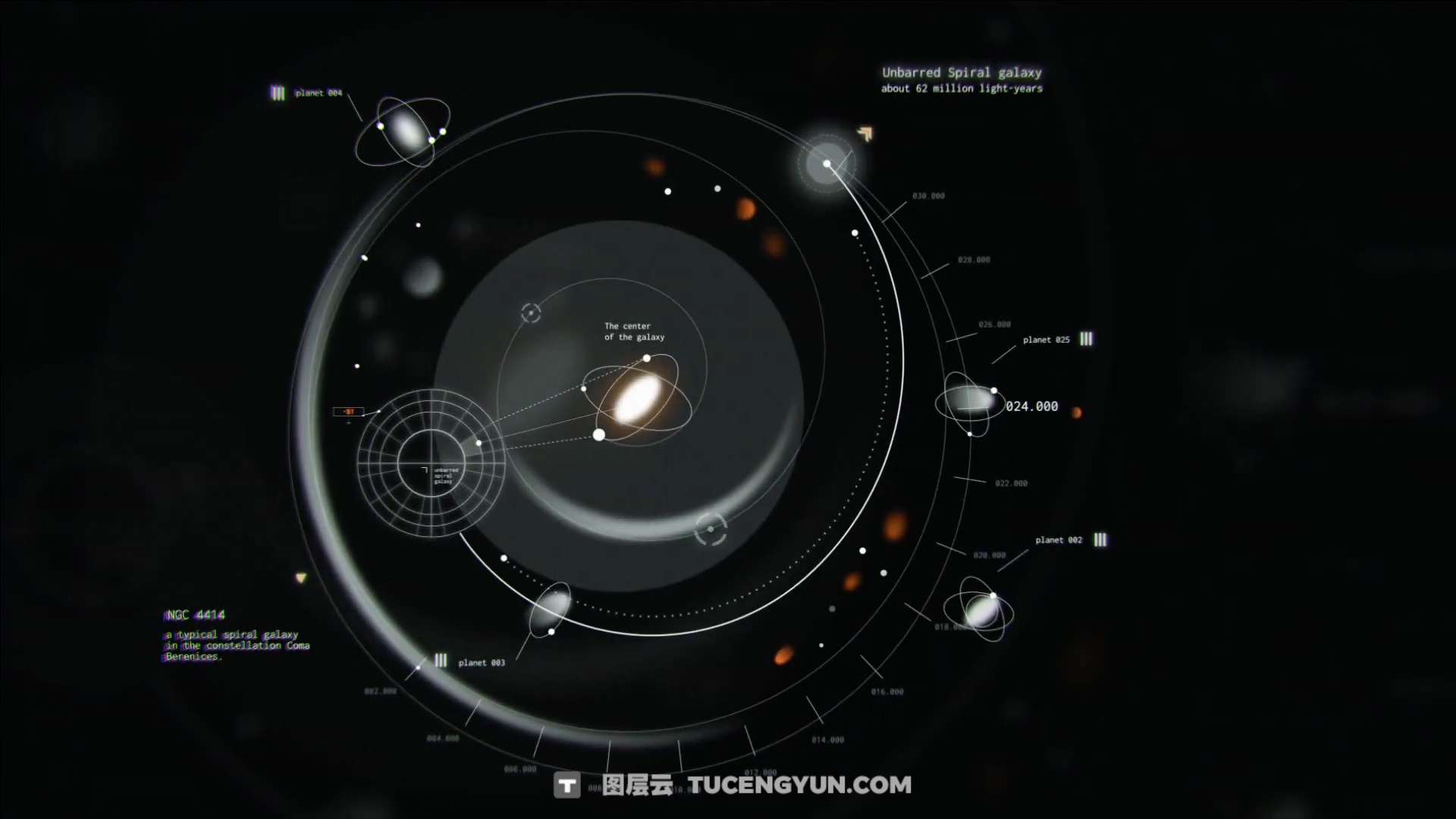 820款全息未来科幻美学沉浸式宇宙飞船HUD界面元素科技视频叠加4K背景动画AE/PR模板 Pixflow – Sci-fi Spaceship HUD Interface（13310）图层云