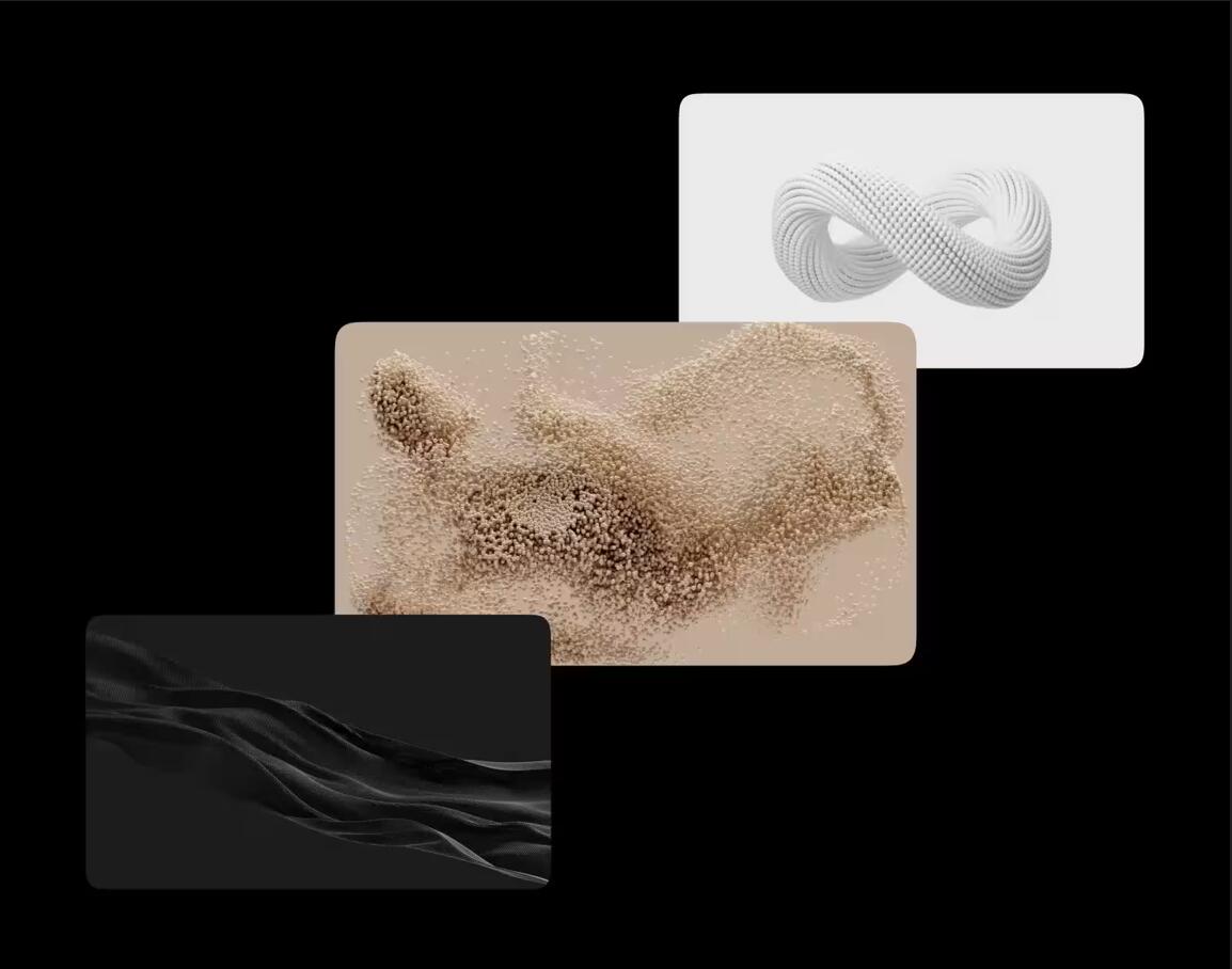 Particles 高质量抽象现代感3D艺术美学动态粒子封面背景4K视频素材+图片素材 Wannathis – Particles 3D Animation Set（13318）
