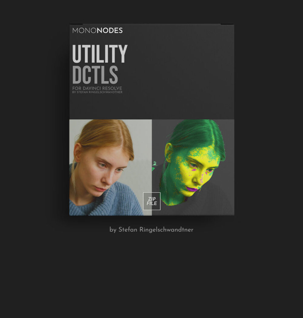 Mononodes – UTILITY DCTLS 2.0 完美图像分析肤色/色差管理、亮/暗部剪切、RGB/亮度调整DCTL达芬奇调色插件+LUT调色预设（13320）
