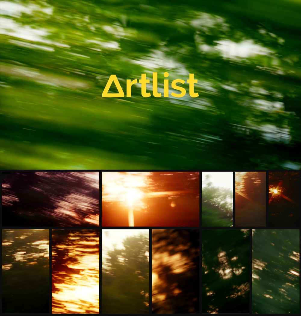 Artlist 63个复古王家卫慢快门风格夕阳、树木、自然环境、擦拭转场过渡视频素材 包含横竖屏（13325）