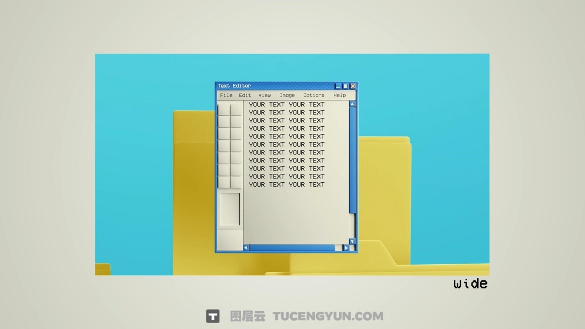 PR模板：复古美学WIN95旧计算机存档窗口展示模板动画（13328）图层云