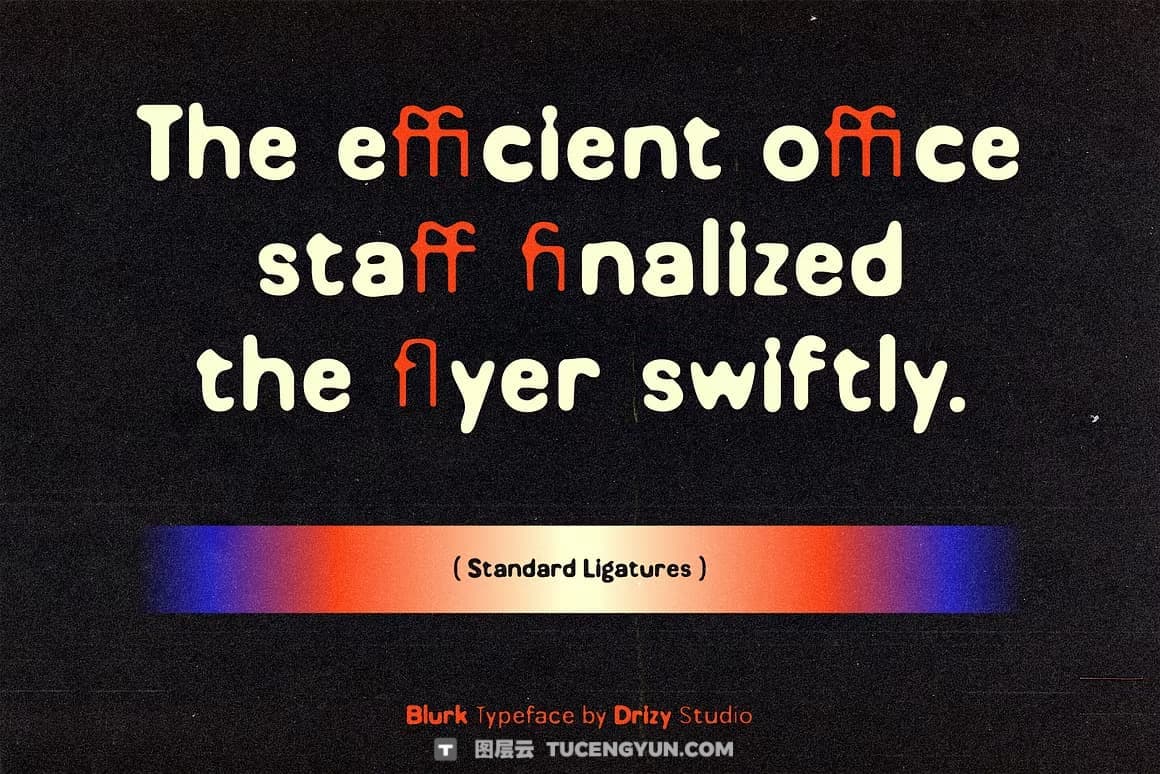 英文字体：创意超现代热熔几何品牌海报封面设计字体 Blurk – Ultra Modern Font（13331）图层云