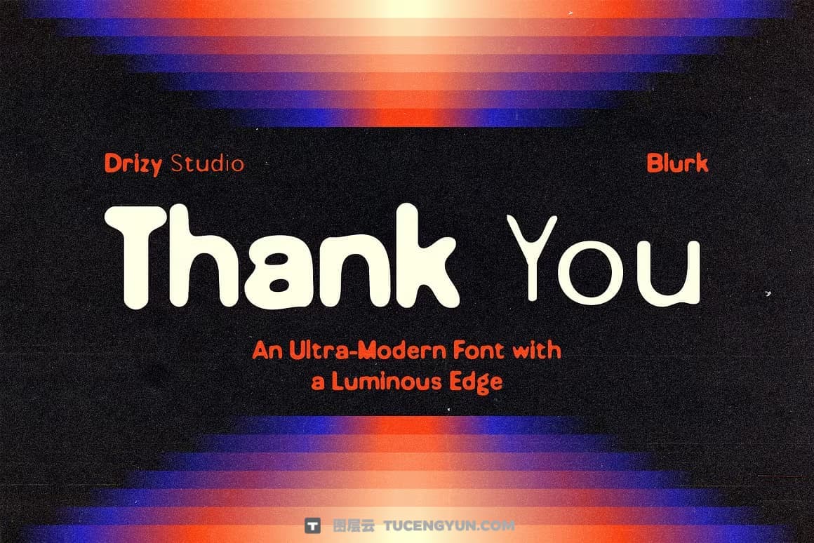 英文字体：创意超现代热熔几何品牌海报封面设计字体 Blurk – Ultra Modern Font（13331）图层云